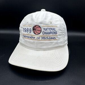 The Game University Of Michigan 1989 National Champions Snapback Hat Cap-Bar